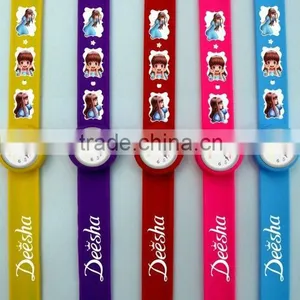 Promotion Gifts Silicone Slap Watch Kids Silicon Wristband Slap Watch Full Printed Oem Design Children Slap Watch for Promotion thumbnail-1