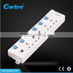250V 10A PC Shell Electrical Outlet Extension Usb Socket With Protection Quality Choice thumbnail-1