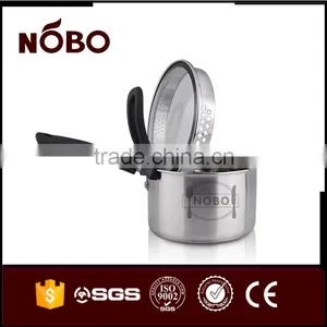 0.8mm Thick Double Bottom S/S201 Saucepot With Bakelite Handle thumbnail-2