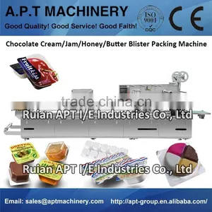 Flat-plate Automatic Blister Packing Machine for Candy, Chocolate,Cocoa Powder,Ketchup,Marmalade,Chocolate Cream, Butter, Honey thumbnail-1