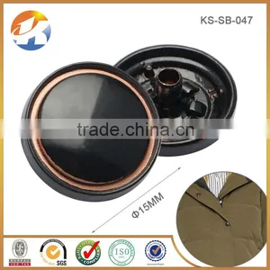 Hot Sales Shiny Black Decorative Custom Metal Snap Button Covers thumbnail-1
