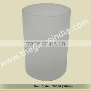 Glass Votive--Plain White Frosted Glass Votive thumbnail-1