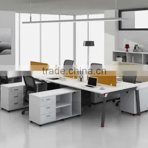 Modern Design 6 Person Office Workstation With Cabinets thumbnail-1