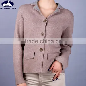 Ladies' Suit Collar Cardigan CWSW15101108L thumbnail-1