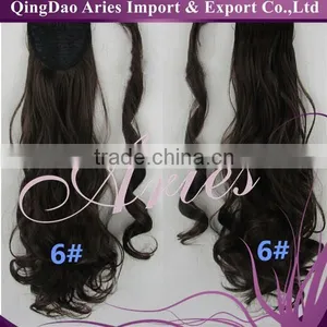 Chocolate Color Wrap Around Ponytails Hair Piece thumbnail-6