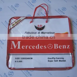 Custom Clear Vinyl Pvc Zipper Blanket Bags thumbnail-1