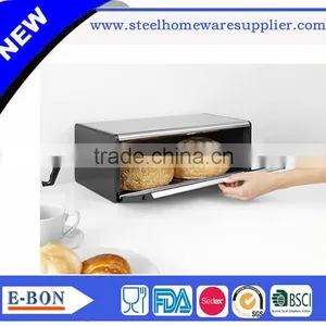 High Quality Square Shape White Powder Coating Metal Bread Bin Breadbox thumbnail-5