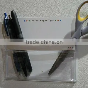 Quality Magnetic Pocket,document Pocket,0.4mm,magnetic Sheet With Pvc,screen Printing Logo,ticket Pouches,die Cut Seams,folders thumbnail-1