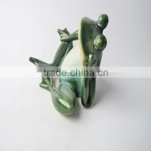 Ceramic Craft Decoartion Frog in Thinking thumbnail-2