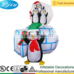 DJ-XT-32 Inflatable Penguin Family Statue Molds for Sale Christmas Decoration thumbnail-1