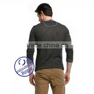 Custom Long Sleeve Plain t Shirt Men Design Wholesale China thumbnail-3