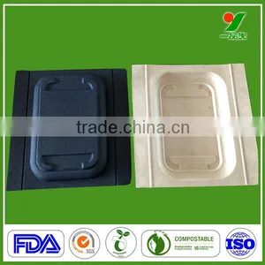 Recycled Material Unbleached Bagasse Pulp Tray Cosmetic Display Stand Paper Molded Pulp Packaging thumbnail-1