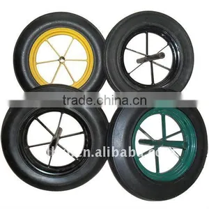 Wheelbarrow Solid Tire With Metal Rim thumbnail-1