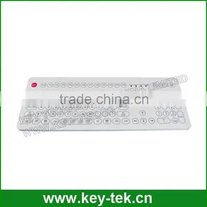 IP68 Dynamic Rated Washable Industrial Membrane Keyboard With Integrated Numeric Keypad thumbnail-2