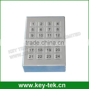 24 Keys Movable Desktop Brushed Stainless Steel Keypad thumbnail-2