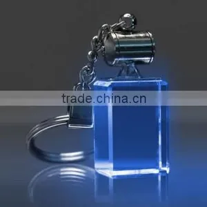 Wholesale Customized Logo Crystal Glass Led Keychain thumbnail-1