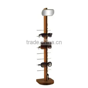 Top Sale Wood Counter Sunglasses Display Rack Lockable thumbnail-1