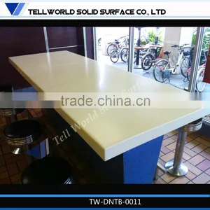 Commercial Fast Food Shop Modern Grey Marble Dining Table Prices thumbnail-3