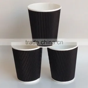 Corrugated Black Paper Disposable Paper for Coffee Cup thumbnail-1