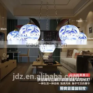 Modern Decorative Ceiling Lamp, Ceramic Carved Wood Ceiling Light thumbnail-3