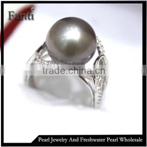 South Sea Pearl Jewelry Price Real Natural Pearl Ring Real 925 Silver Ring thumbnail-1