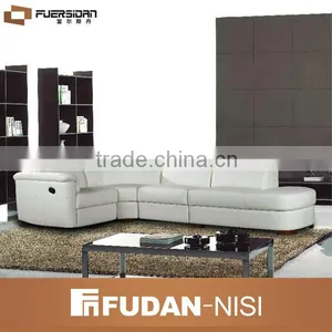 Modern Home Center Leather Recliner Sofa With Chaise thumbnail-1