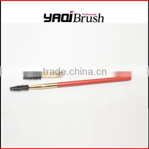Factory Manufacture PBT Mascara Brush With Wooden Handle thumbnail-1