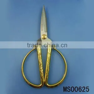 6.5"S/S CHROME PLATED GOLDEN SCISSORS,B/C thumbnail-1