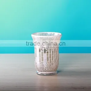 Glass Mosaic Decorative Hurricane Lantern thumbnail-1