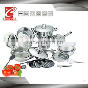 27pcs Capsule Bottom Stainless Steel Cookware Set thumbnail-1