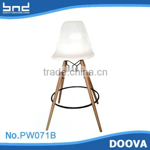 Bar Chair Plastic Chair Wood Leg thumbnail-2