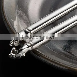 Wedding Gift Sterling Silver Chopsticks Good Luxury Design Chopsticks With Animal Horse Head Display Chopsticks for Corporate thumbnail-5