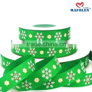 Guangzhou Rgb Packing co 2015 New Products Christmas Grosgrain Flower Pattern Ribbon thumbnail-3