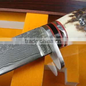 OEM Damascus Blade Material Antlers Handle Collection Boutique Knife thumbnail-4