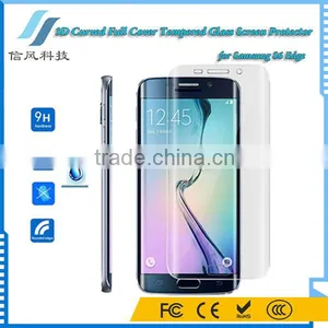 Transparent 3D Curved Full Cover Tempered Glass for S6 Edge thumbnail-1