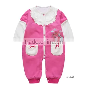 New Design Long Sleeve Baby Girls Baby Romper for Winter thumbnail-4