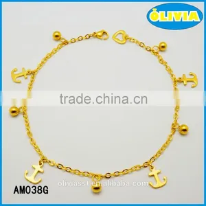 Olivia Jewelry Hot New Body Jewelry Stainless Steel 18k Gold Anklet For Girls thumbnail-1
