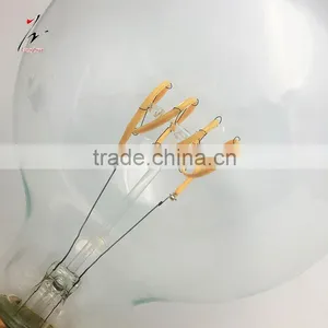 Led Curly Filament Bulb G125 Clear & Amber Glass E27 Base Decorative Light Bulb thumbnail-3
