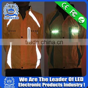 2016 Hot Selling LED Fluorescent Refletive Clothing For Road Safety At Night thumbnail-1