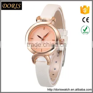 2016 Cute Face Lady Leather Watch, Women Genuine Leather Beautiful Ladies Watch thumbnail-1