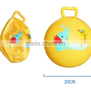 25cm Size Inflatable Pvc Bouncing Hopper Ball for Kids,ball With Handle thumbnail-4
