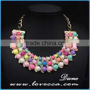 Luxury Classy Women Fashion Gold Alloy Exaggerate Statements Crystal Gift Necklace Wholesale thumbnail-2