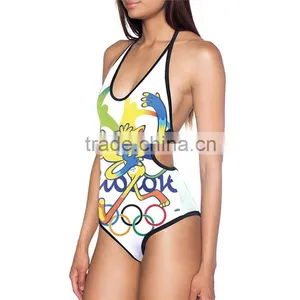 2016 Women Swimsuits 3D Print Hollow Beachwear Plus Size N2-291 thumbnail-1