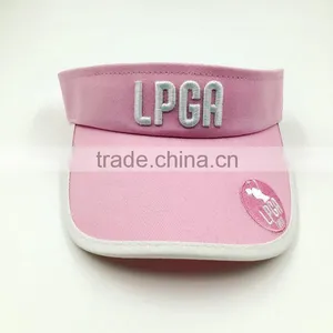 100% Cotton Twill 3D Embroidery Sun Protection Visor Cap thumbnail-2