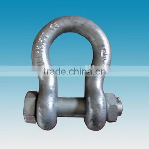 Drop Forged G2130 U.S Type Bow Shackle, Galvanized Bow Shackle thumbnail-1
