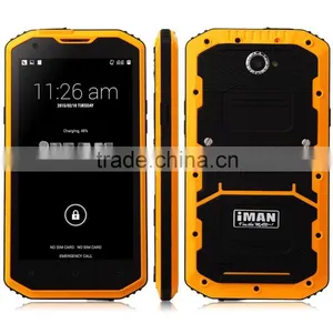 IMAN I8800 Smartphone IP68 MSM8916 Quad Core 1GB 8GB 5.5 Inch HD Screen Black&Yellow thumbnail-1