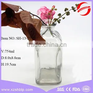 700ml Square Beautiful Aroma Reed Diffuser Glass Bottle thumbnail-2
