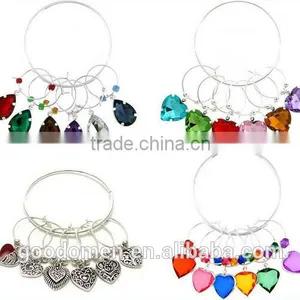 Diy Christmas Tags Cheap Christmas Wedding Glass Wine Charms for Bottle Decor thumbnail-1