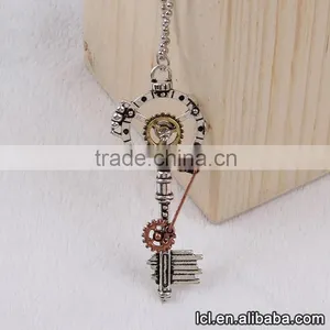 Key Shaped Designer Necklace, Wholesale Steampunk Vintage Necklace thumbnail-2