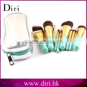 High Quality Synethetic Hair 9pcs Lemon Color Makeup Brush Set thumbnail-1
